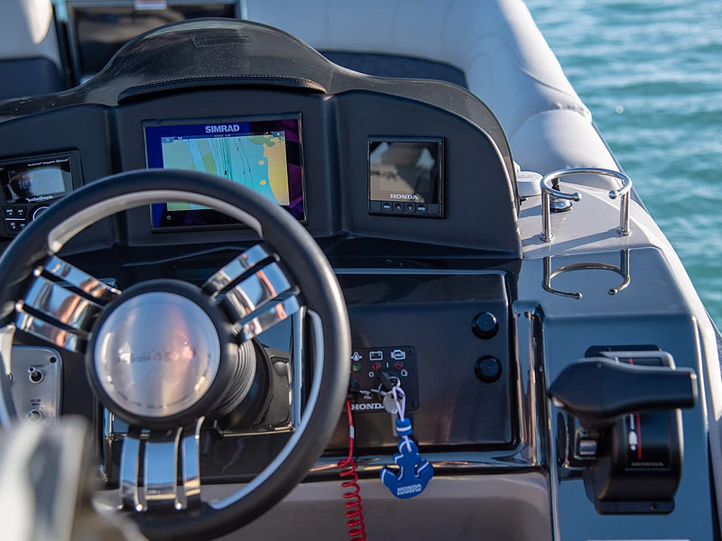 Coach Pontoons models, features and Gussi leather-wrapped steering wheel