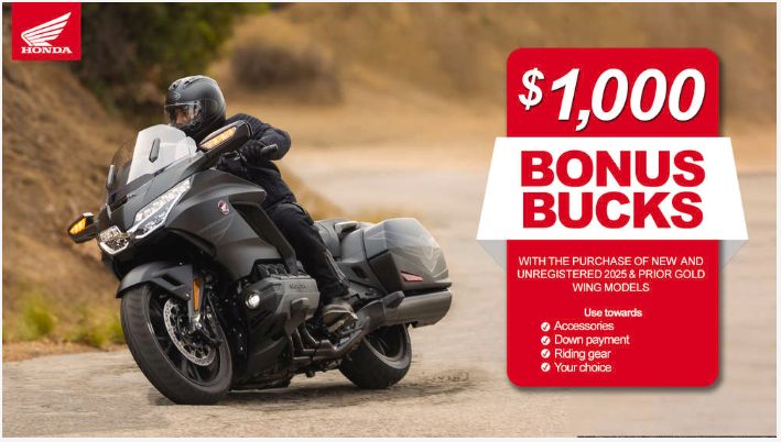 You are currently viewing Honda – $1,000 Bonus Bucks on Wing models