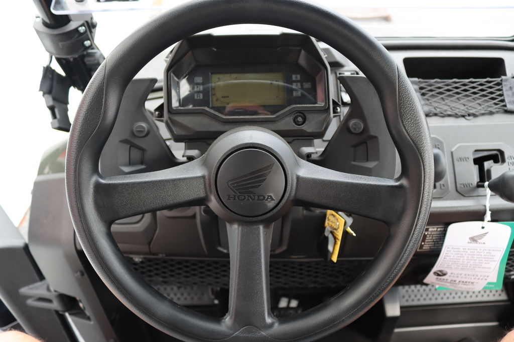 Automatic transmission controls in the Honda Pioneer 700-4 Deluxe